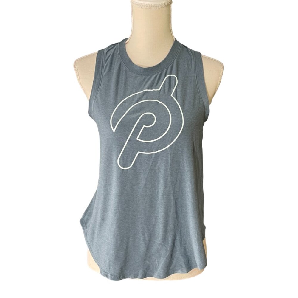 Beyond Yoga x Peloton On The Down Low Muscle Tank top S small blue gray Spacedye